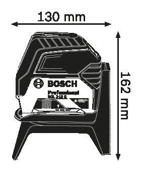 Krížový bodový laser BOSCH GCL2-15G + RMI + BM3