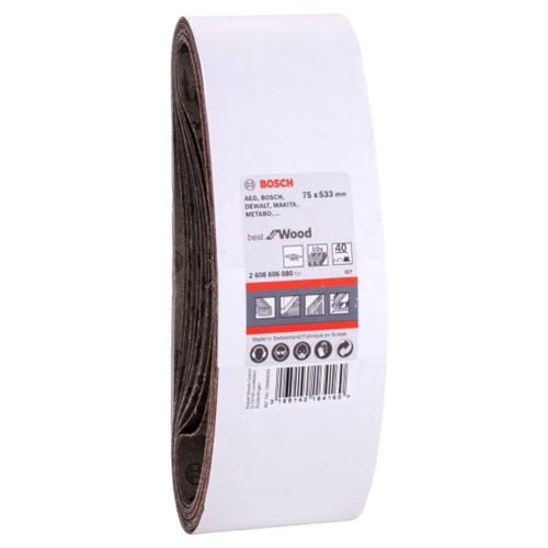 Brúsne pásy BOSCH 75x533mm 10 kusov