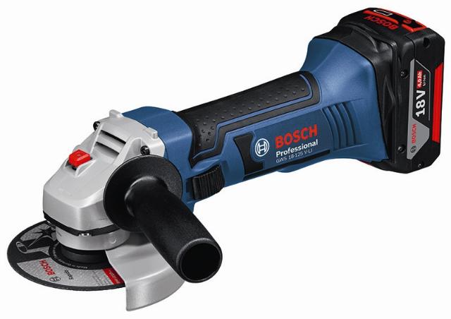 Uhlová brúska GWS 18-125 V-LI Professional 2 x 4,0 Ah