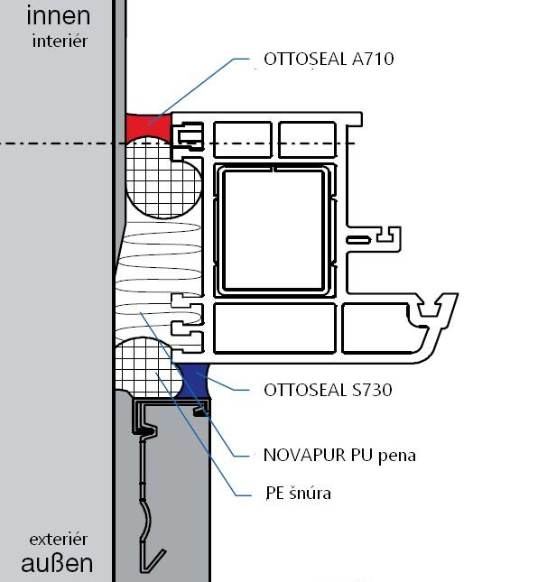 Parotesný akrylový tmel OTTOSEAL A710 580ml