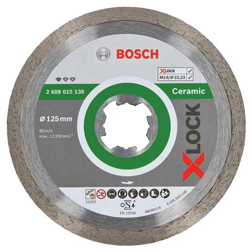 Rezný diamantový kotúč BOSCH X-Lock 125x1,6mm na keramiku STANDARD