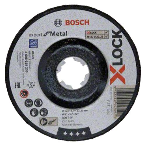Brúsny kotúč BOSCH 125x6mm X-Lock EXPERT na kov