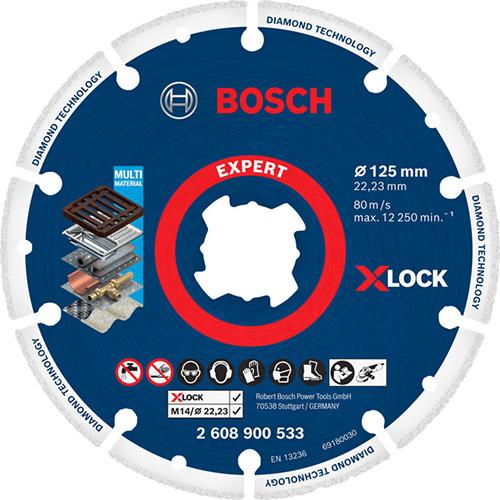 Rezný diamantový kotúč BOSCH 125mm X-lock STEEL