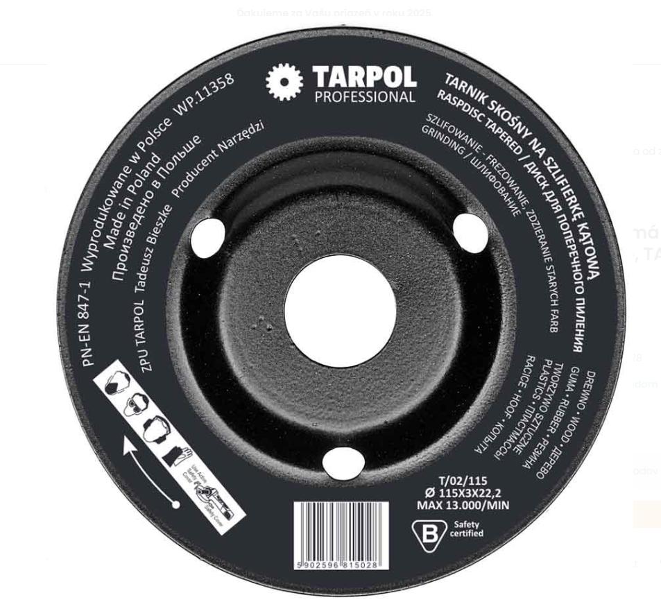 Kotúč rašpla šikmá 115x3x22,2mm DREVO NZ