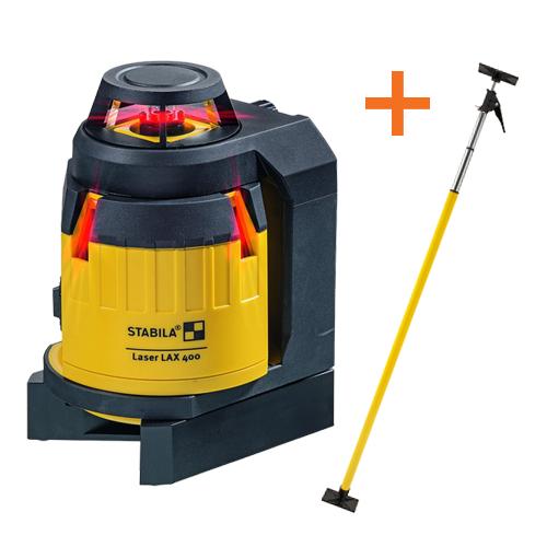 Samonivelačný multilíniový laser STABILA LAX 400 + Tyč STABILA LT 30