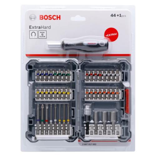Sada bitov BOSCH 45-dielna a skrutkovač