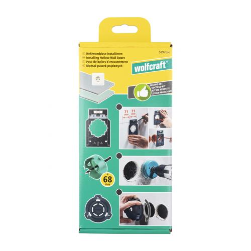 Inštalačná sada zásuviek pre sadrokartónové dosky WOLFCRAFT 5897