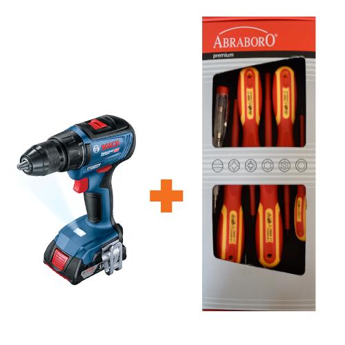 Aku skrutkovač BOSCH GSR 18V-50 2x2,0Ah L-case