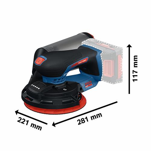 Excentrická brúska BOSCH AKU/EXEX18V-150-5 