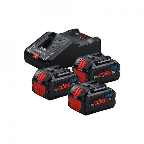 BOSCH AKU/Starter pack 18V 3x8,0Ah + GAL18V-160