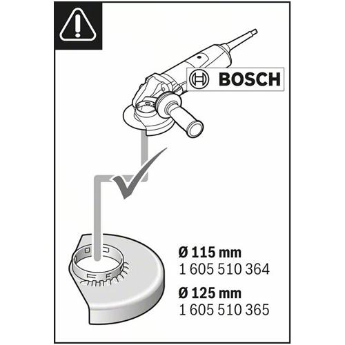 Odsávací kryt BOSCH GDE 115/125 FC-T pre 115mm a 125mm uhlové brúsky