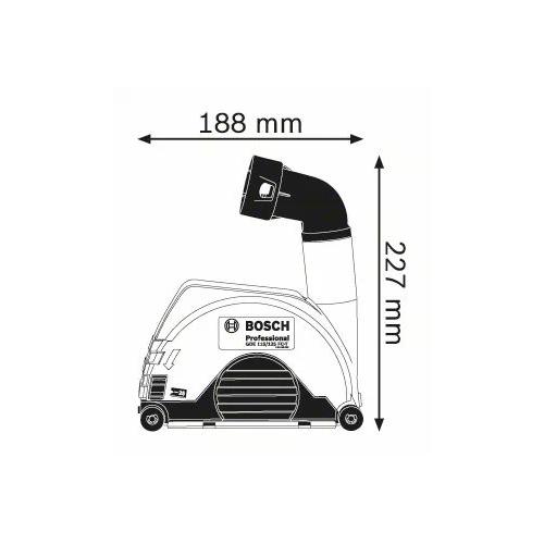 Odsávací kryt BOSCH GDE 115/125 FC-T pre 115mm a 125mm uhlové brúsky