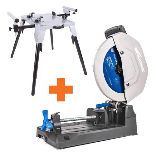 Pokosová píla EVOLUTION S355CPS Raptor k tomu kotúč a stojan EVOLUTION zadarmo