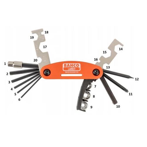 Kľúč na bicykel BAHCO 19 - kombi 