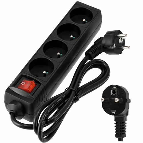 Šnúra 5m/4Z predlžovacia+vypínač 