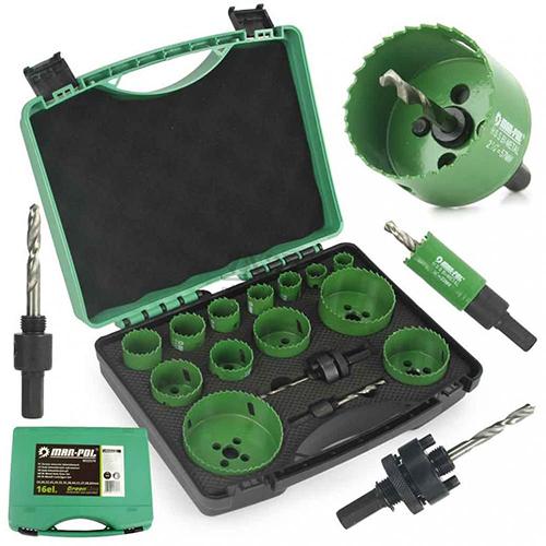 Sada bimetalových vykružovacích koruniek MAR-POL