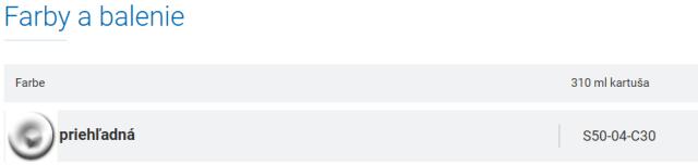 Číry sklársky silikón OTTOSEAL S50 310 ml