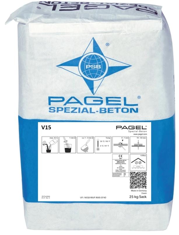 PAGEL V15 čadičové zálievky V15/50 a V15/50SF