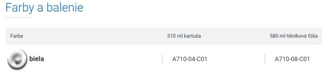 Parotesný akrylový tmel OTTOSEAL A710 580ml