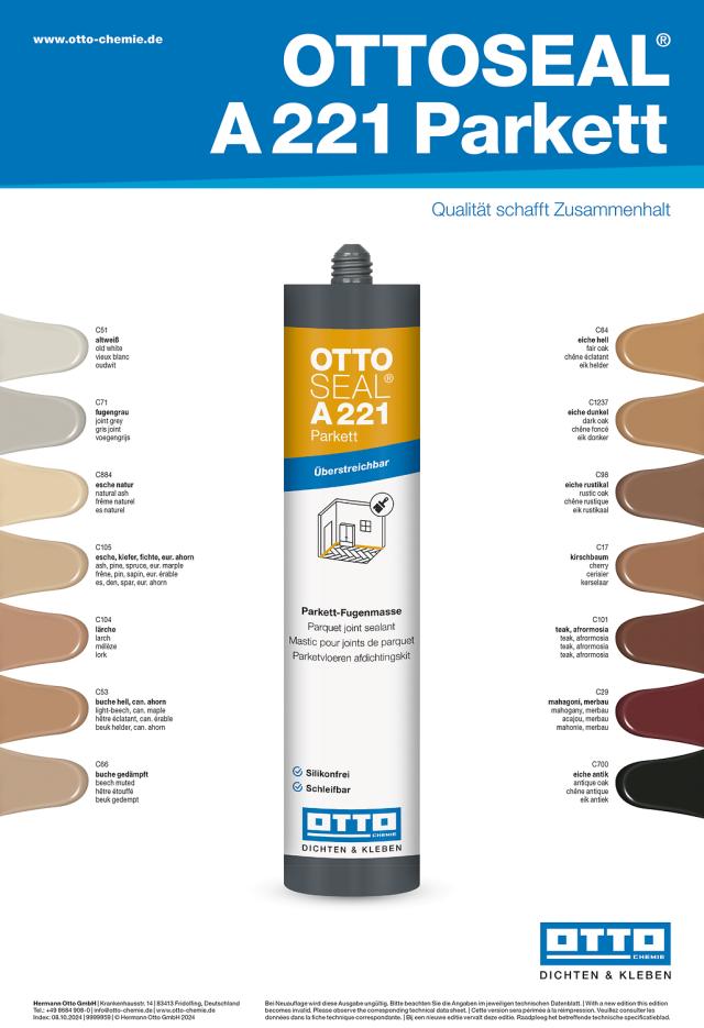 Akrylový tmel na parkety OTTOSEAL A221 Parkett 310 ml