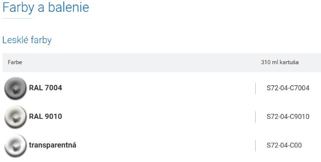 Silikón na plasty OTTOSEAL S72 310 ml