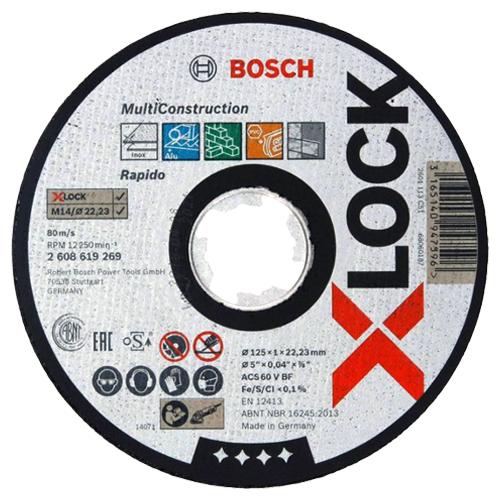 Rezný kotúč BOSCH X-Lock 125x1,6mm na všetko MULTI CONSTRUCTION