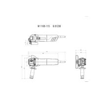 Uhlová brúska METABO W 1100-115
